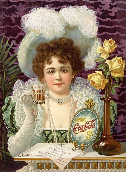 ملصق إعلان كوكاكولا عام 1890